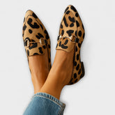 Noelia™ | Loafers met Metallic Detail & Dierenprint